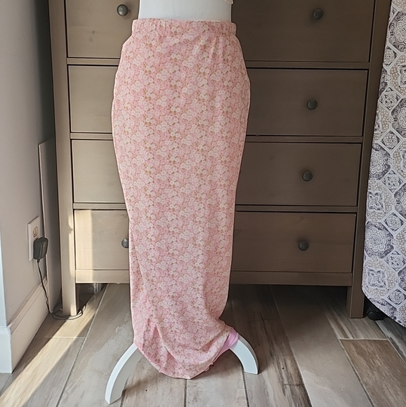 Floral Pink Maxi Skirt Forever 21 Size M - Picture 1 of 6